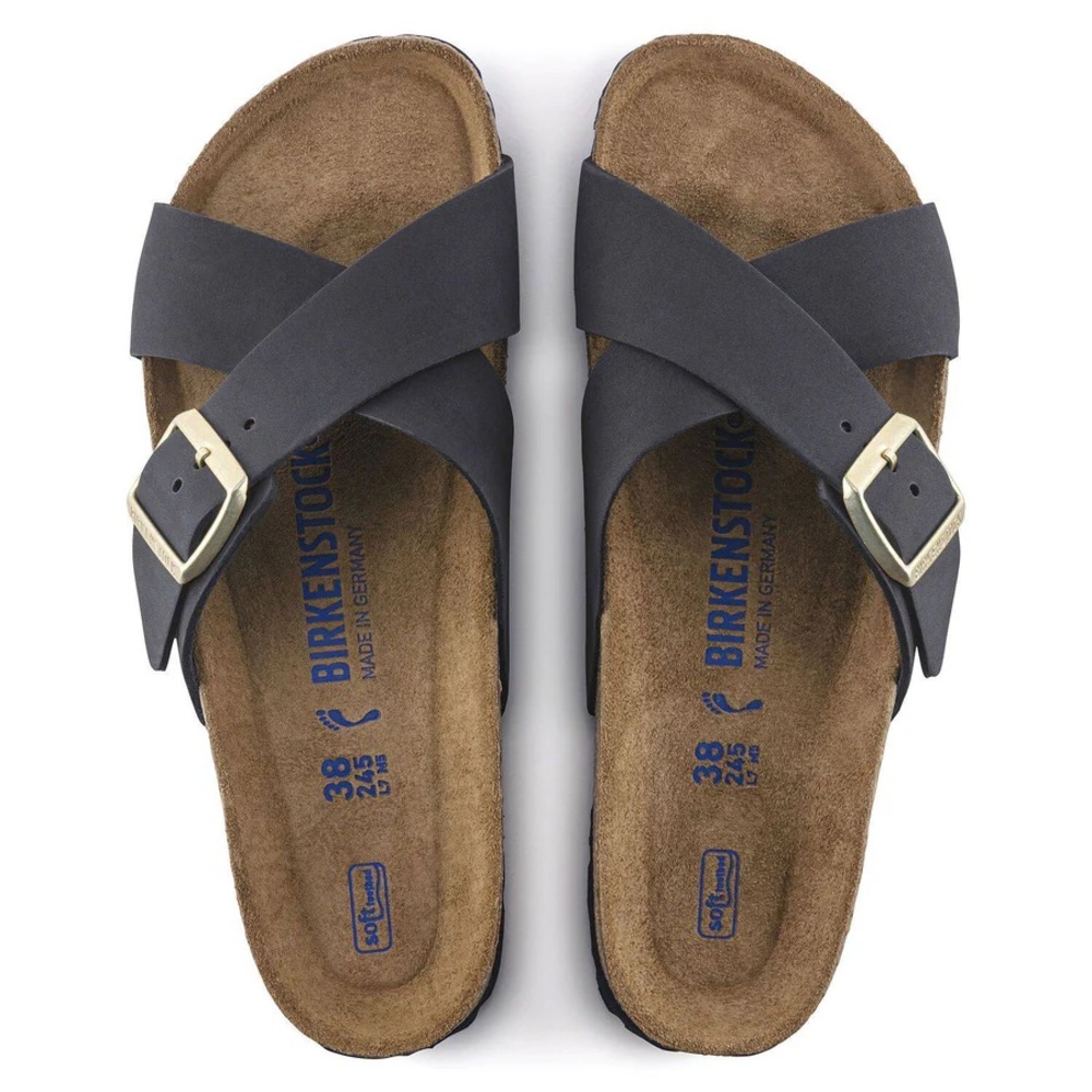 Birkenstock Siena Slide Sandal Womens Midnight Navy color | 39